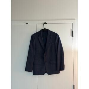 Lauren Ralph Lauren Men's Suit Jacket Blazer Blue Plaid Wool Blend